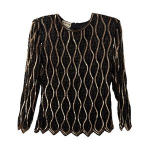 Vintage Sténay Gold Embellished Top